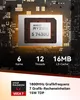 A close-up marketing image of an AMD Ryzen 5 7430U processor chip, with accompanying feature callouts. Produktbild-Vorschau