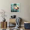 Poster - Poster ohne Rahmen - Rosa Flamingos Wasser - 50x50 Produktbild-Vorschau 6