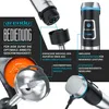 Collage of images and text describing the features of an Arendo hand blender. Produktbild-Vorschau