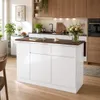 Kücheninsel aus MDF 145x55/85x90cm ausziehbare Produktbild-Vorschau 1
