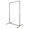 A freestanding metal garment rack with a rectangular frame and a T-shaped base. Anteprima dell’immagine prodotto