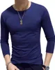 Lässige Männer Solid Color Slim T-Shirt Sport Bottoming Produktbild-Vorschau 1