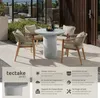 Table de jardin ronde TALMI 86,5x75,5cm - gris béton Voir les images du produit 2
