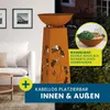 Hoberg LED Pflanzsäule 3D Schmetterling-Design Rost-Optik Produktbild-Vorschau 4