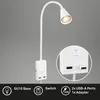 Lampa na čítanie Briloner Justra, otočná, 2 porty USB, Náhľad obrázku produktu 2