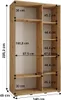 A diagram of a wardrobe with dimensions indicated. Produktbild-Vorschau