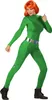 A woman in a green spy costume posing against a white background. Podgląd zdjęcia produktu