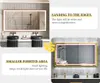 Comparison of two bathroom mirrors, highlighting different lighting features. Náhled obrázku produktu