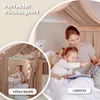 Hausbetthimmel Baumwoll Musselin Betthimmel Kinder Hausbett Produktbild-Vorschau 3