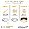 MONZANA® Deckenlampe Stoff Wohnzimmer Schlafzimmer E27 Produktbild-Vorschau 3