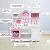 GOPLUS Kinderküche, Spielküche mit Mikrowellenofen, Herd, Produktbild-Vorschau 4