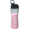 A smoothie maker bottle filled with a pink smoothie, against a white background. Produktbild-Vorschau