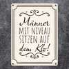 Männer mit Niveau sitzen auf dem Klo Metallschild in 15x20 Produktbild-Vorschau 2