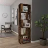 vidaXL Knihovna Smoked Oak 45x24x160 cm výrobek ze dřeva Náhled obrázku produktu 3