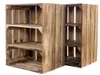 3x GEFLAMMTE HOLZKISTEN / mit 2 REGALBRETTERN / NEU / Produktbild-Vorschau 3