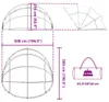 vidaXL Pool-Dome Schwarz 500 x 500 x 236 cm Produktbild-Vorschau 7