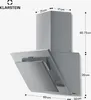 A product image of a kitchen hood with dimensions indicated. Produktbild-Vorschau