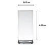 Hohe Klare Glasvase Zylinder Ø12cm H30cm Deko Windlicht Produktbild-Vorschau 2
