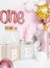 Folienballon Ziffer 1 mit Krone 30x92cm rosa Produktbild-Vorschau 5