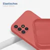 A close-up view of a red phone case, showing the camera cutout and the interior texture. Produktbild-Vorschau