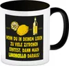 Kaffeebecher in schwarz mit Spruch Mach Limoncello aus Produktbild-Vorschau 1