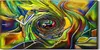 Wanduhr Uhr Wandbild Leinwand 60x30 Foto geometrische Produktbild-Vorschau 1