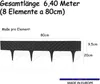 BigDean 6,4 m Rasenkante mit 8 Elemente á 80 cm - Biegbarer Produktbild-Vorschau 4