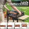 Outsunny Holzkohlegrill Grillwagen mit 4-fach Produktbild-Vorschau 5