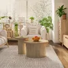 okwish  Couchtisch，Zwei runde Tische，runder Produktbild-Vorschau 8
