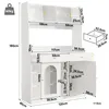 Flieks Armoire haute avec LED et portes coulissantes en Voir les images du produit 6