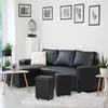 Ecksofa, umwandelbar, TONY, 3-Sitzer, schwarz Produktbild-Vorschau 2