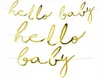 Girlande Bannière Hello Baby 18x70cm or Voir les images du produit 1