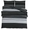 Bettwäsche-Set Schwarz und Weiß 200x200 cm Produktbild-Vorschau 2