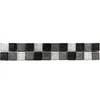Glas Fliesenbordüre Johnstown Schwarz Silber Q23 Produktbild-Vorschau 3