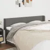 The Living Store Kopfteil mit Ohren Dunkelgrau 163x16x78/88 Produktbild-Vorschau 1