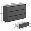 Kommode Schubladenkommode Schwarz Matt 100 cm mit 6 Produktbild-Vorschau 5