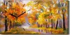 Dekor Leinwand Uhr Wandbilder 60x30 Gemälde Abstrakte Wald Produktbild-Vorschau 1
