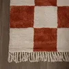 Volero - Teppich Kariert - Blox Fringe Terracotta Weiß - Produktbild-Vorschau 5