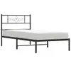 vidaXL Struttura letto con testiera in metallo nero 90x200 Anteprima dell’immagine prodotto 3