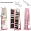 COSTWAY Armoire à bijoux avec LED, armoire à glace avec Voir les images du produit 3