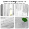CMYbabee Gardinen Spitze-Wunderschöne Grau Blumen Bestickte Produktbild-Vorschau 3