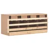 4-delig legnest, 106x40x45 cm, massief hout, grenen Productafbeelding-voorbeeld 9
