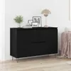 vidaXL Sideboard Schwarz Eichen-Optik 101,5 x 35 x 70 cm Produktbild-Vorschau 1