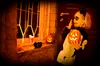 Halloween-spookdoos, pompoenfiguur, met enge geluiden, rode Productafbeelding-voorbeeld 5