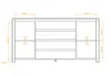 Kommode Tinci aus Wildeiche massiv 150x45x77 mit 2 Türen 4 Produktbild-Vorschau 11