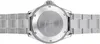The back of a silver watch with a metal band is shown against a light gray background. Voir les images du produit