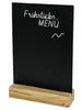 Kreidetafel mit Holzfuß als Tischaufsteller von HMF in DIN A5 Hochformat in Schwarz Voir les images du produit