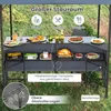 Altana ogrodowa z grillem COSTWAY z podwójnym dachem, Podgląd zdjęcia produktu 5