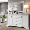 Kommode weiß 90x155x45 cm mit 4 Schubladen 2 Türen im Produktbild-Vorschau 2