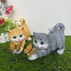 Solar Katzenfigur mit LED, Gartendeko Outdoor, wasserdicht, Produktbild-Vorschau 6